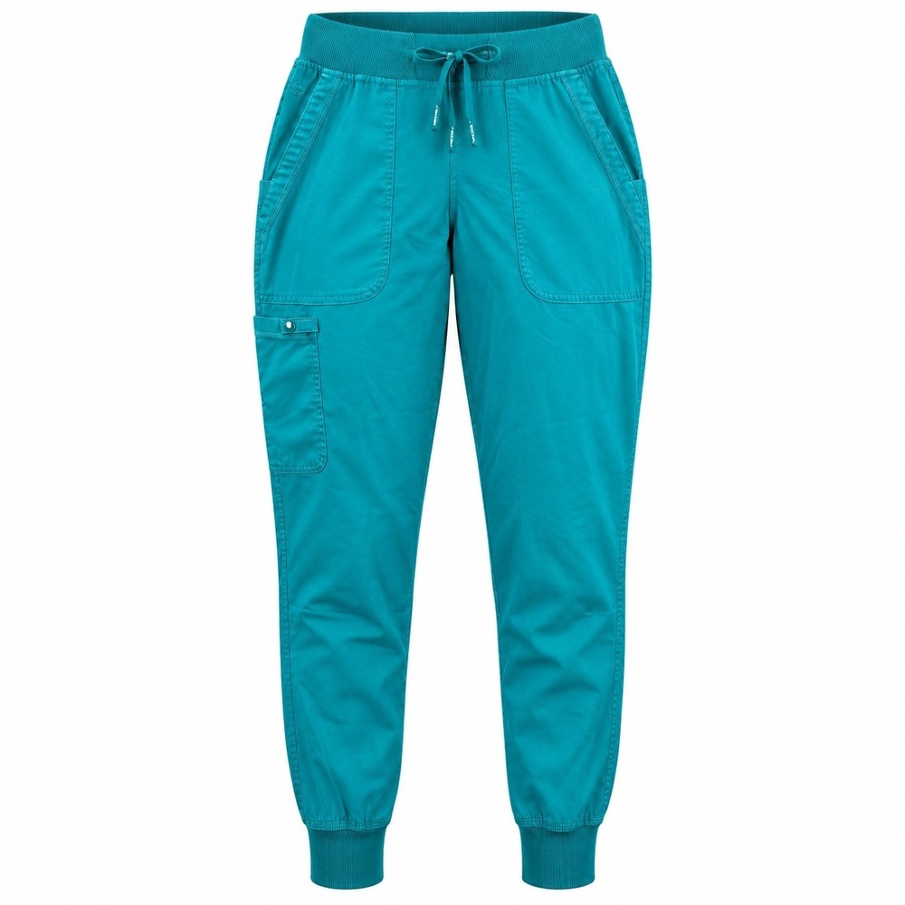 Med Couture Touch Jogger Scrub Pants Performance Stretch S Teal Blue Medical